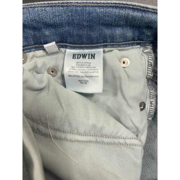 Anthropologie x EDWIN NWT Elin Crop in Ambition Size 29 MSRP $178 - Picture 7 of 8